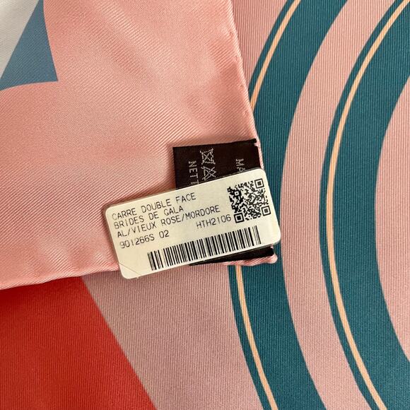 Hermes Brides de Gala Double Face Scarf 90 - Hermès Reversible Silk Twill Scarf - Picture 7 of 13